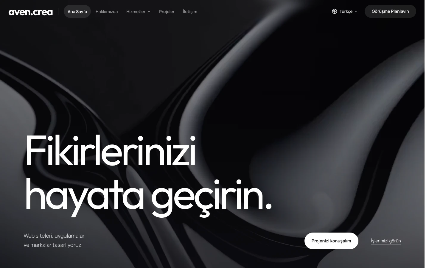 Avencrea web sitesinin laptop ekranındaki gerçek ana sayfa görüntüsü
